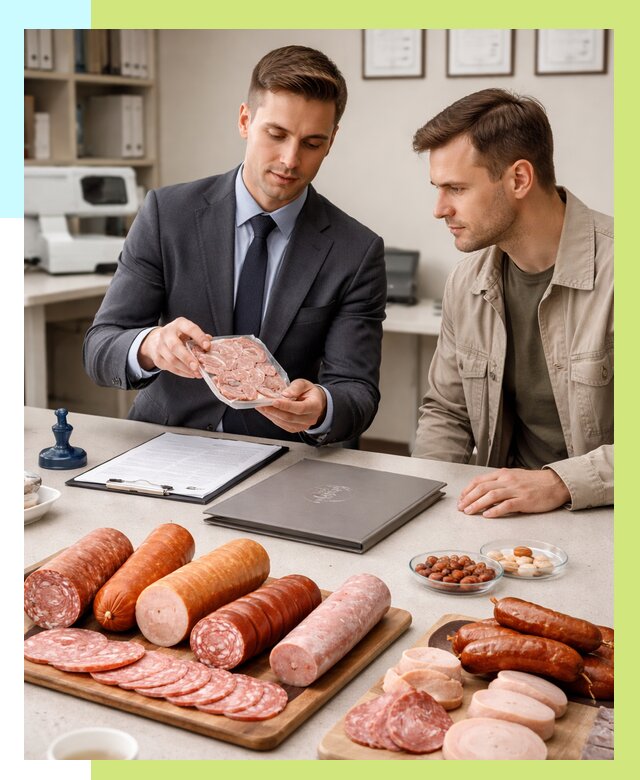 Сертификация колбасных изделий в Таганроге от 7636 р. | Алешин-Тгн