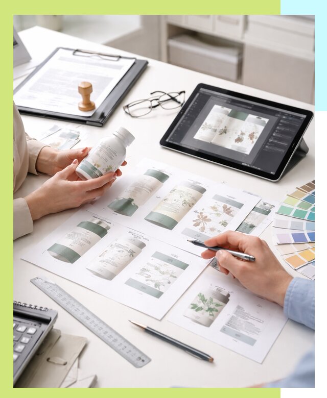 Профессиональная разработка дизайна и текста этикетки продукции в Таганроге